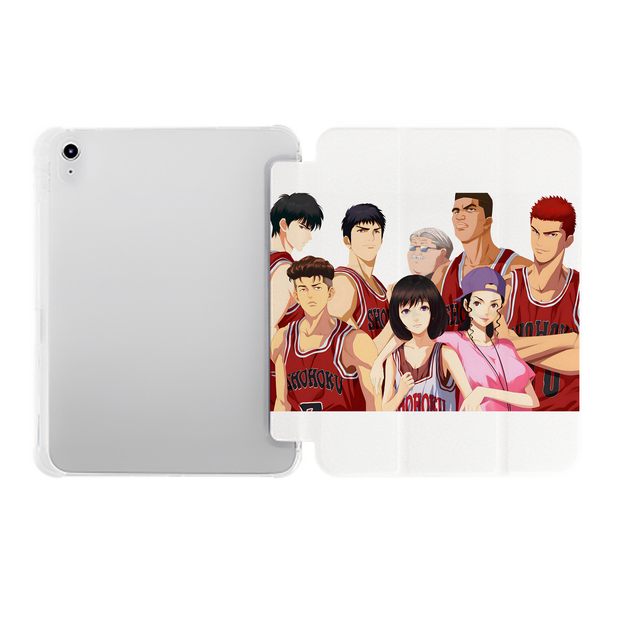 （画像用） SLAM DUNK／スラムダンク IPad ケース ペン収納付き 三つ折りスタンド PUレザー×シリコン 対応機種9.5/10.5/10.9インチ